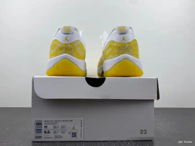 1st Kicks Shoes Snakeskin Air Jordan Low Yellow WMNS AH7860-107 11 0518